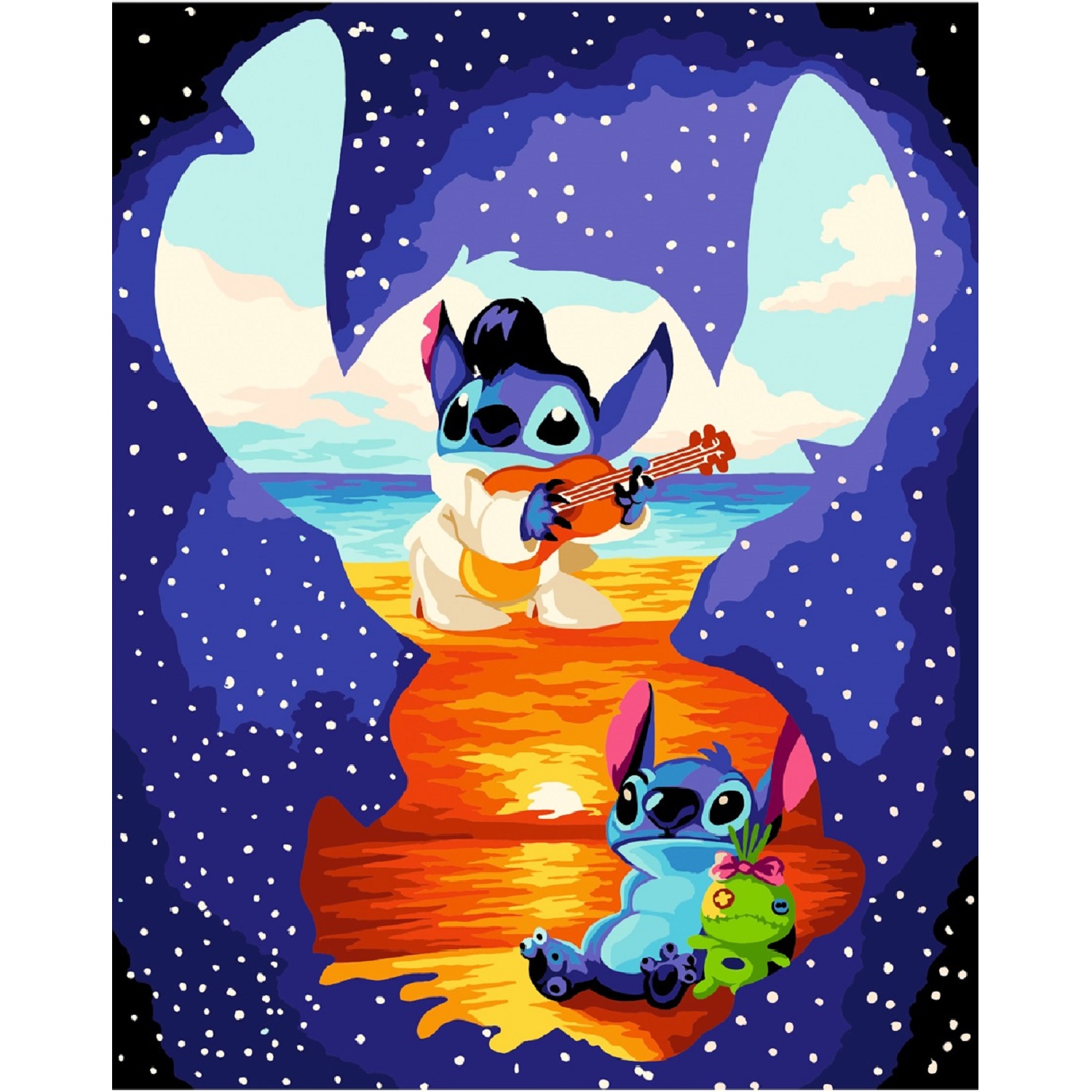 Картина по номерам Hobby Paint Мечтательный Стич в ассортименте - фото 2
