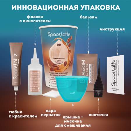 Краска для волос Space Latte Осветляющий крем 0.0
