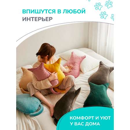 Подушка декоративная Solmax Зеленый котик HDQ54872