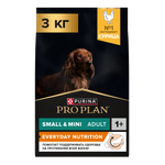Корм сухой для собак PRO PLAN EVERYDAY NUTRITION 3 кг с курицей для мелких и карликовых пород
