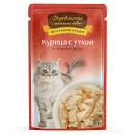 Корм для кошек Деревенские лакомства филе курица-утка желе пауч 70г