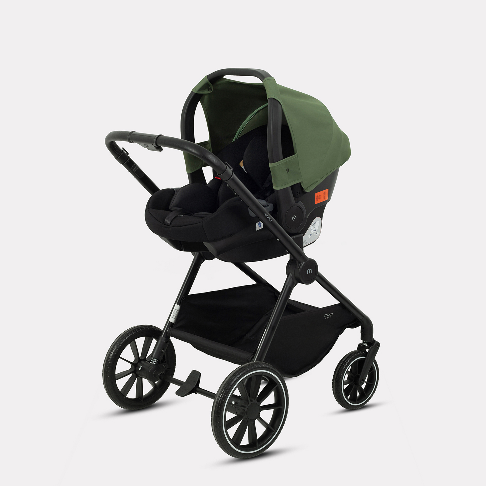 Коляска 3в1 MOWbaby AMBER зеленый - фото 20