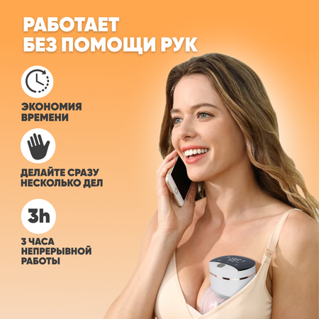 Молокоотсос электрический с дисплеем Solmax беспроводной, Solmax, 4 режима сцеживания, , 9 уровней интенсивности