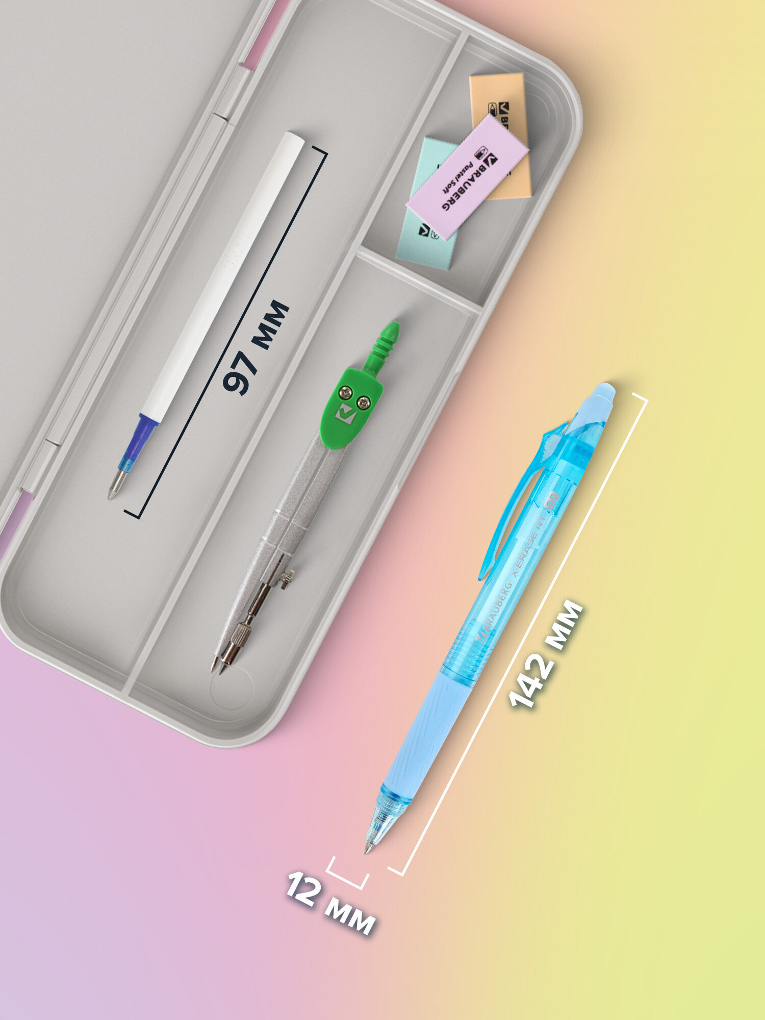 Ручка со стираемыми чернилами Brauberg 4 шт. - фото 5