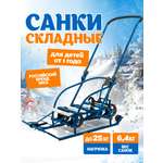 Санки-коляска Ника Голубые