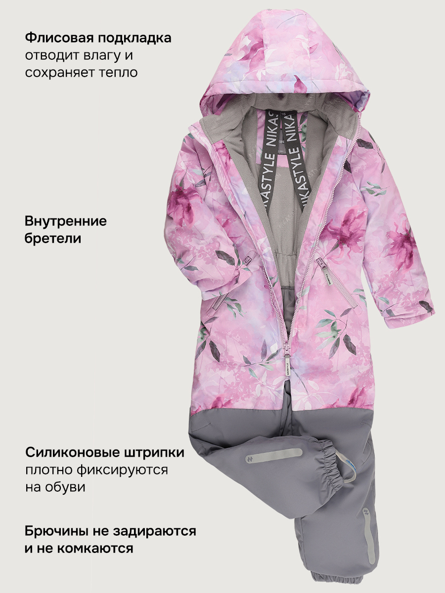 Комбинезон NIKASTYLE 8м3026 розовый/светло-серый - фото 8