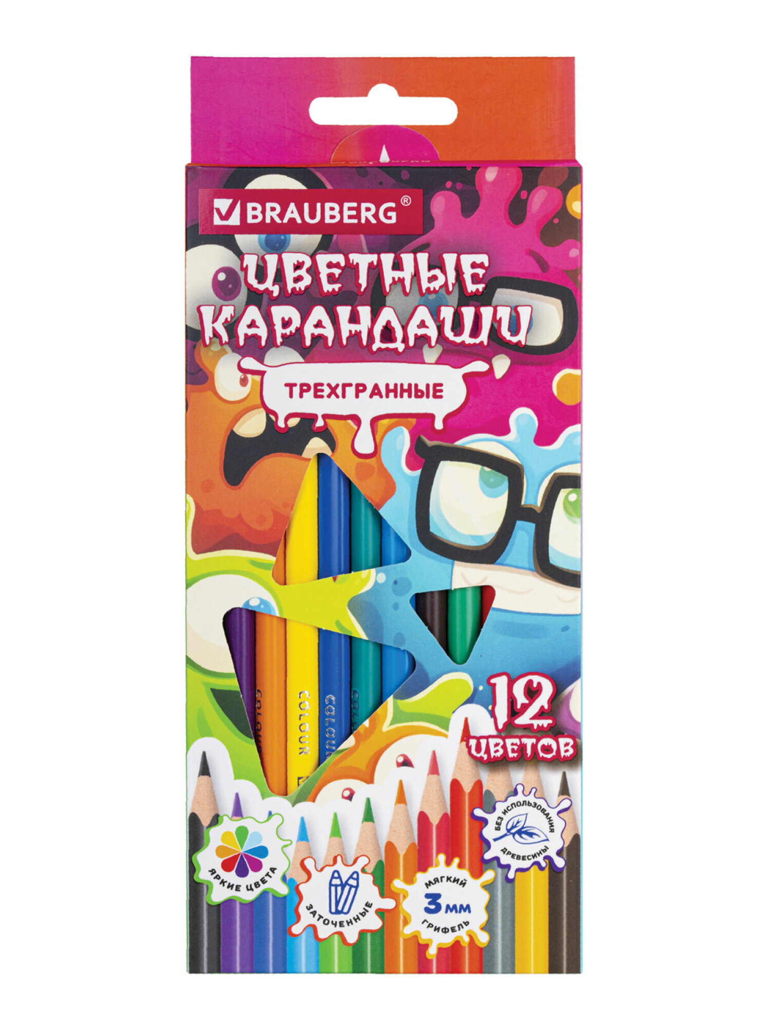 Карандаши Brauberg 12 шт. - фото 11