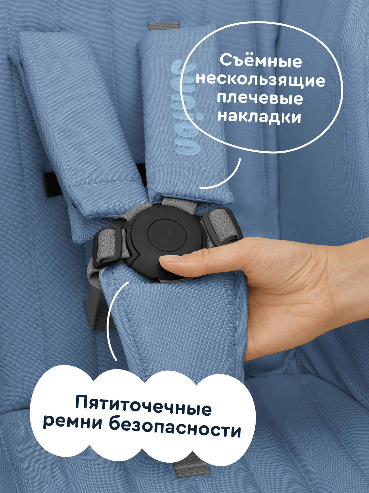 Коляска прогулочная Junion Tinbi синий - фото 16