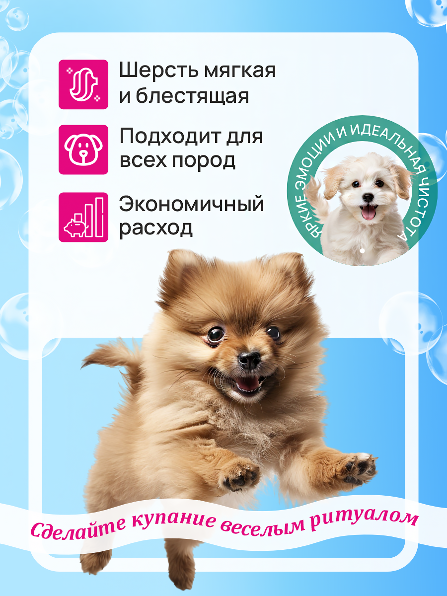 Шампунь для собак и щенков Good Cat and Dog Dog с ароматом бабл-гам 250 мл - фото 5