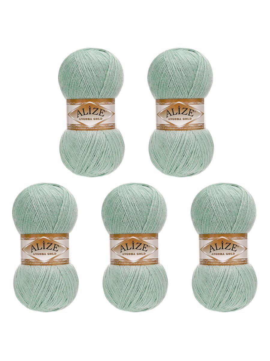 Пряжа Alize для шарфов кардиганов Angora Gold 100 гр 550 м 5 мотков 515 миндаль - фото 6