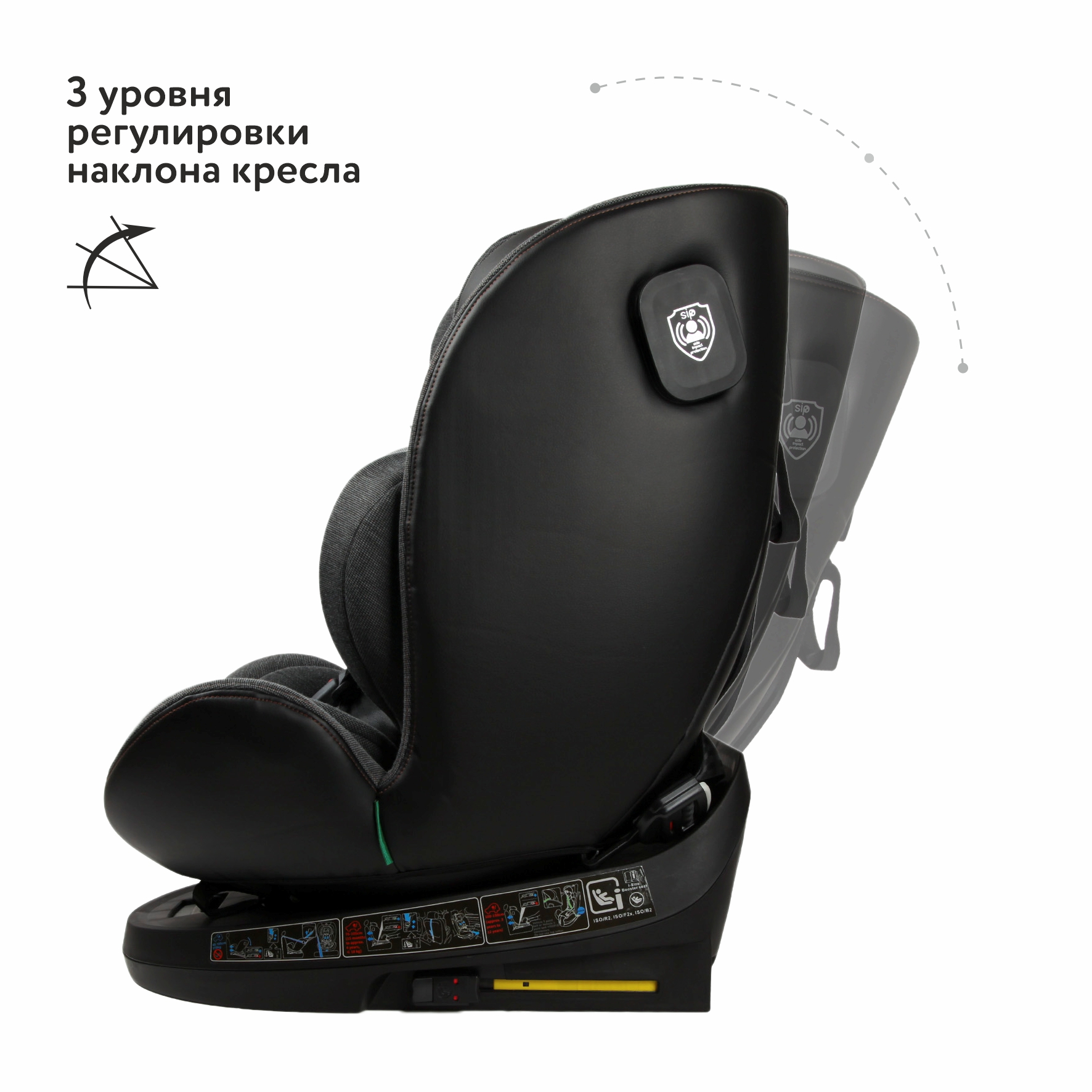 Автокресло Olsson Grow Up Grey Isofix 0+/1/2/3 (0-36 кг) - фото 3