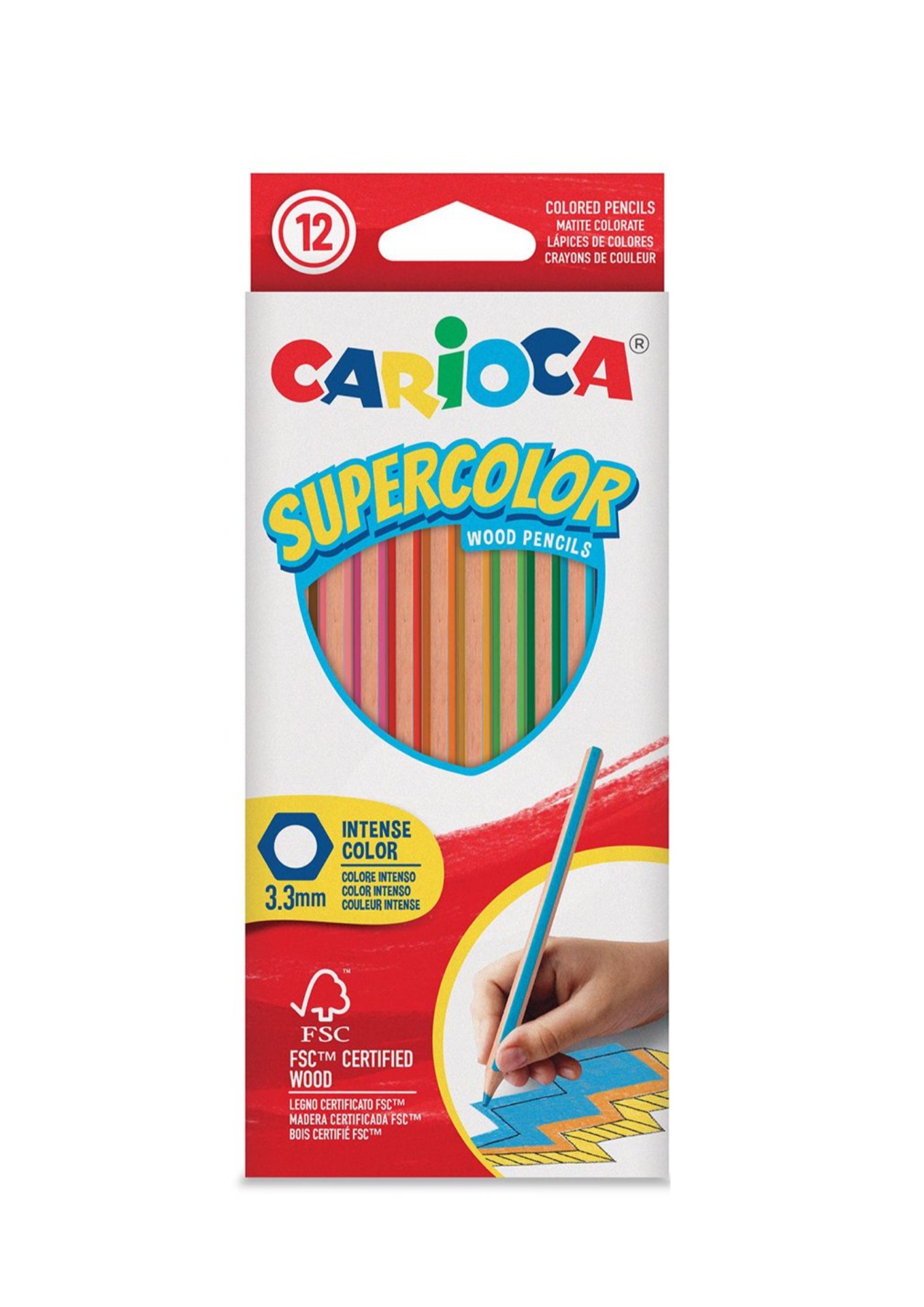 Карандаши цветные CARIOCA 12 шт. - фото 1
