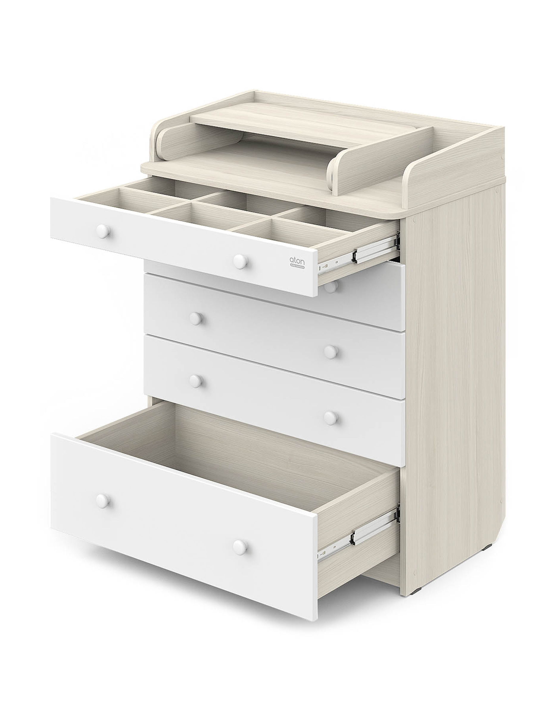 Комод пеленальный Aton Maks ясень севилья-белый софт - фото 2