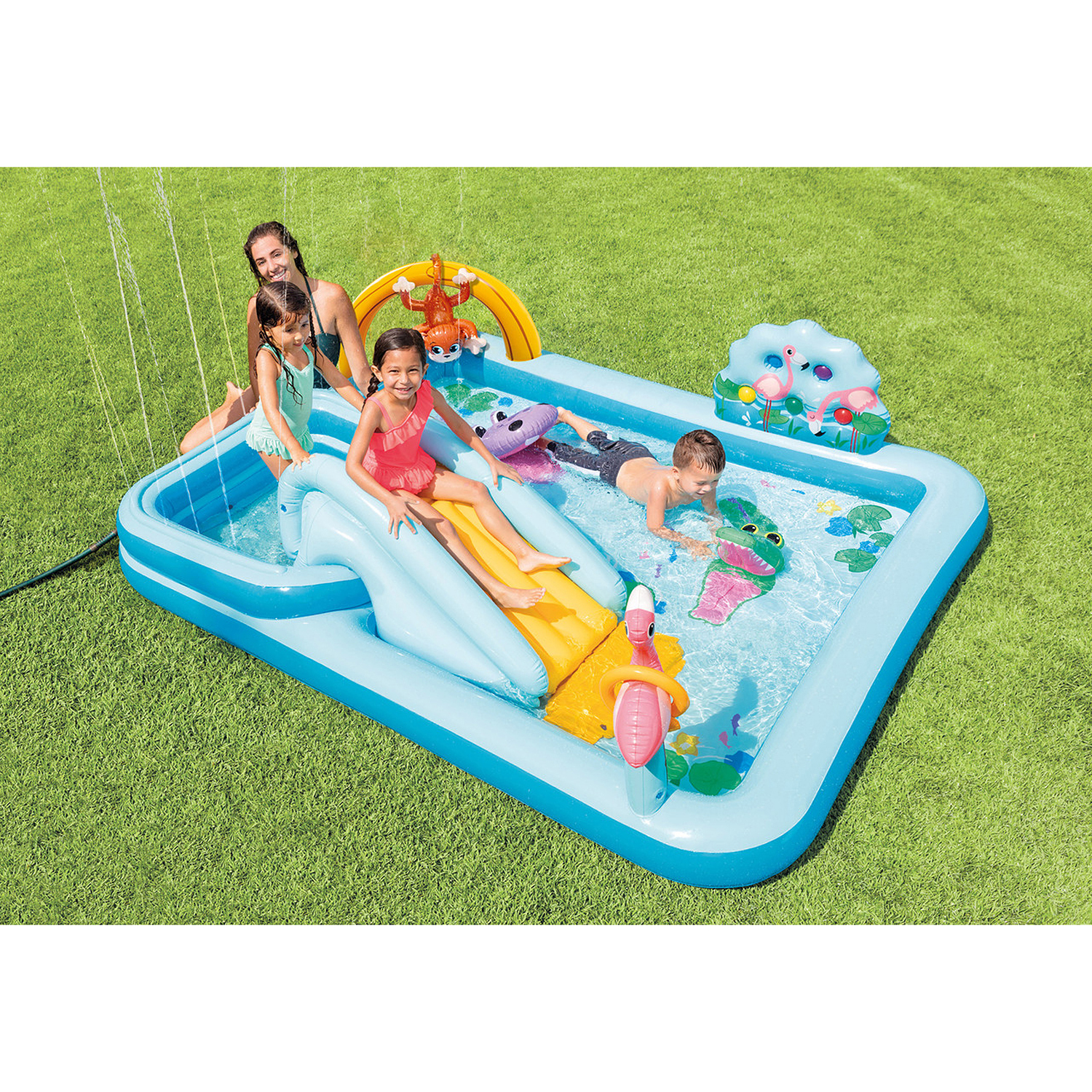 Игровой центр Джунгли INTEX 244х98х71 см с горкой и фонтаном - фото 2