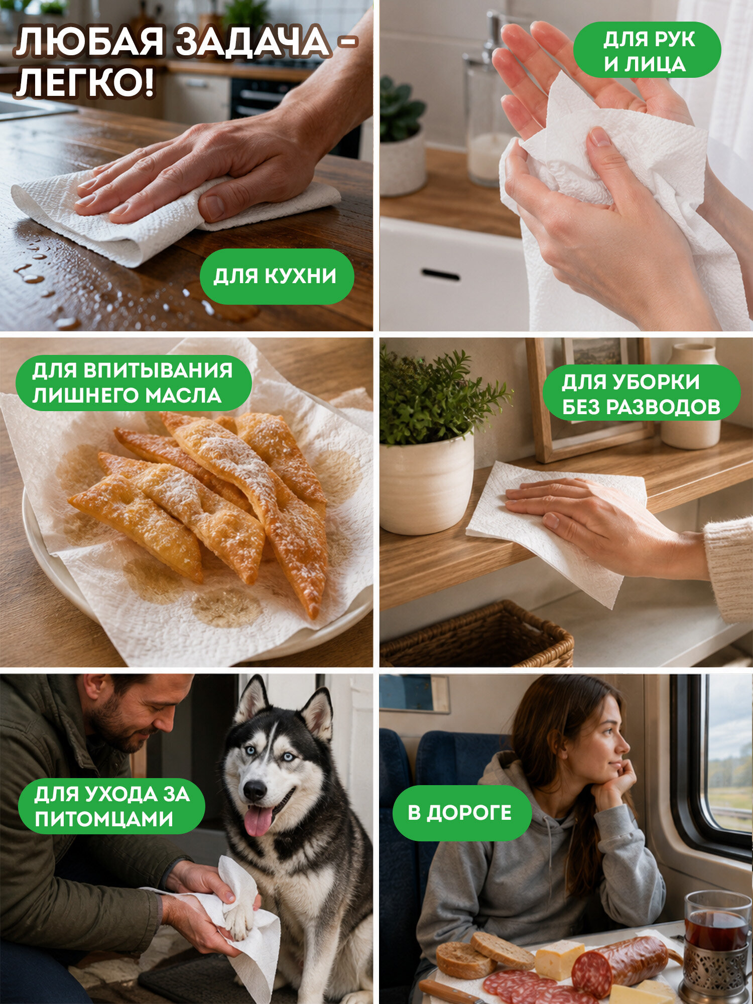 Одноразовые полотенца Любаша - фото 7