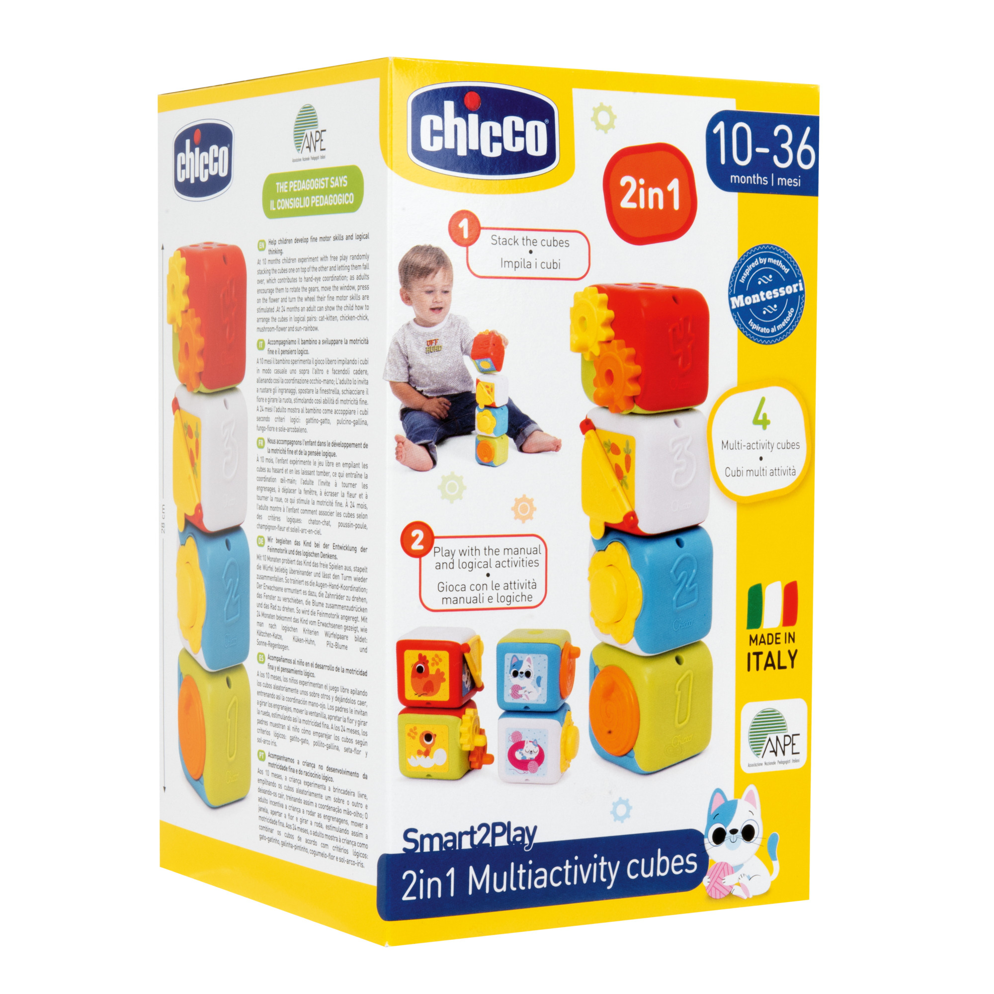 Игрушка Chicco кубики Монтессори - фото 7