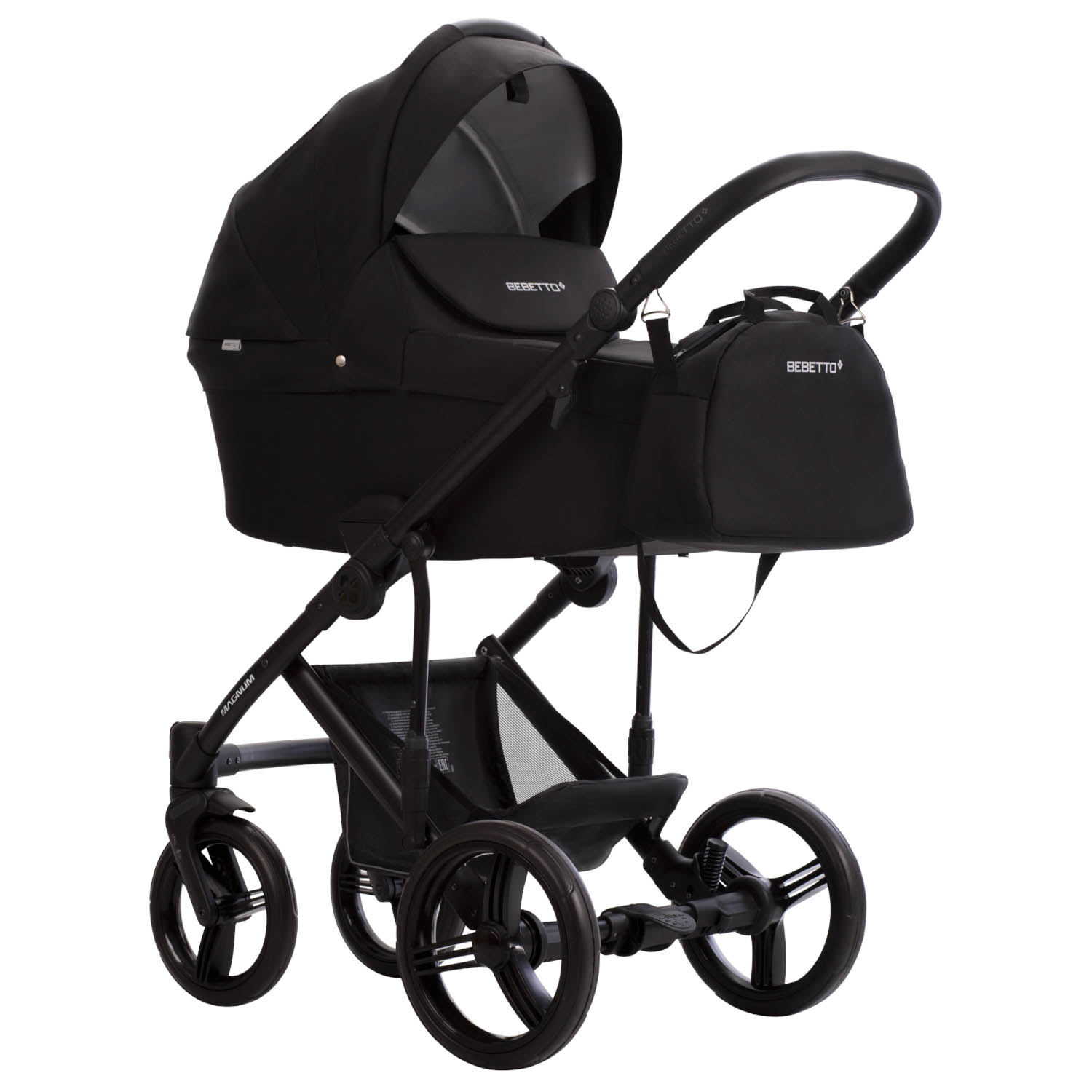 Коляска 2в1 Bebetto Magnum Light черный - фото 1