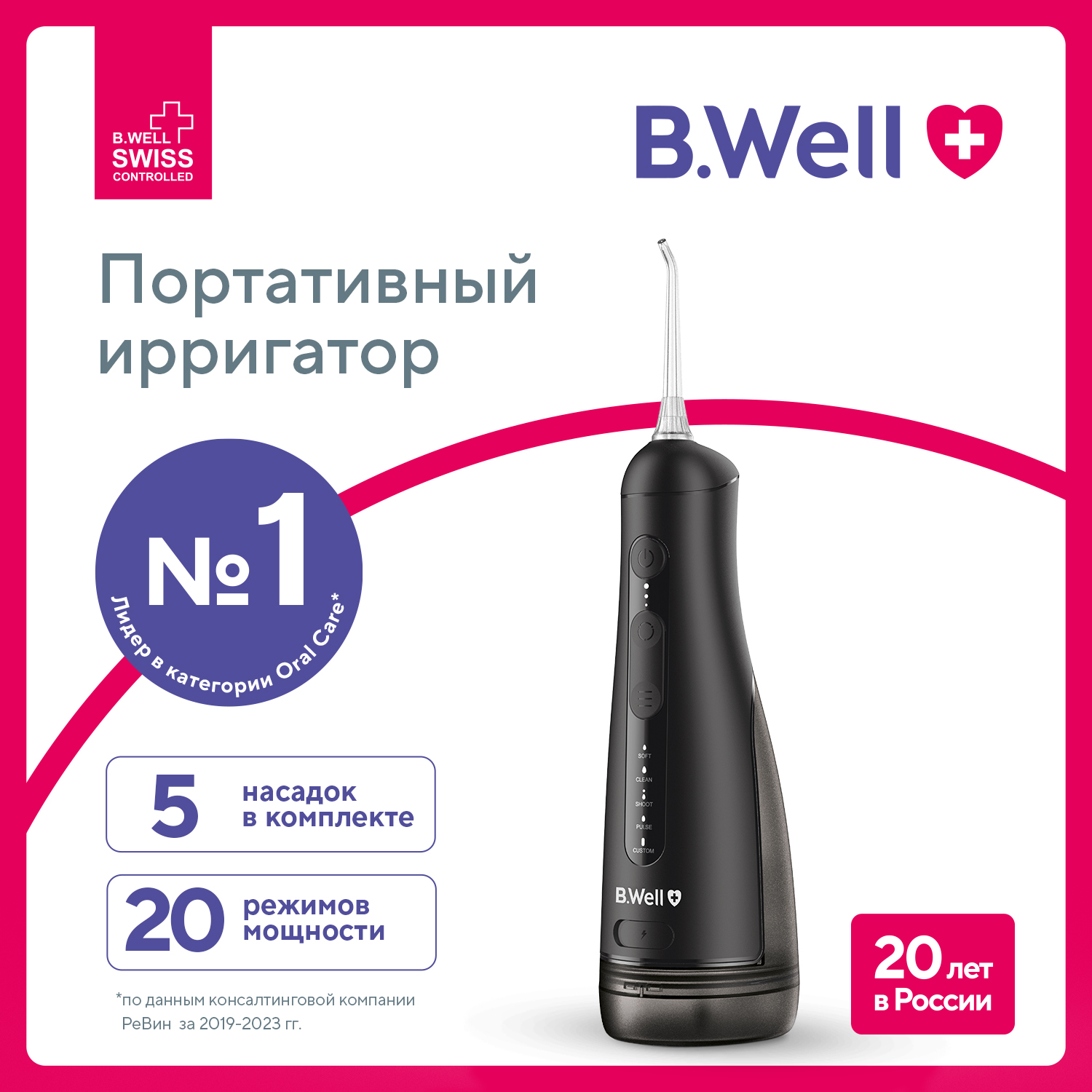 Ирригатор B.Well импульсный 20 реж. - фото 3