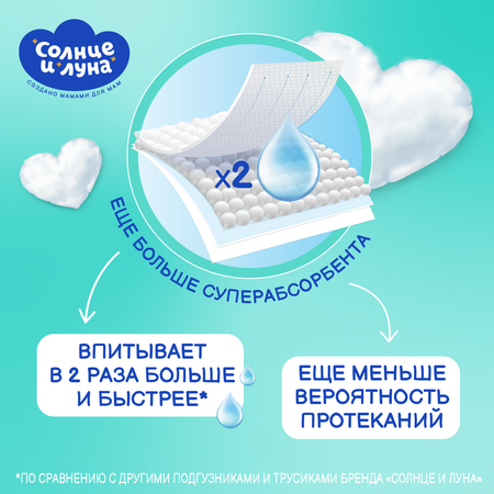 Трусики Солнце и луна L 58 шт.