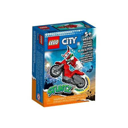 Конструктор LEGO City Трюк мотоцикл Скорпион блочный