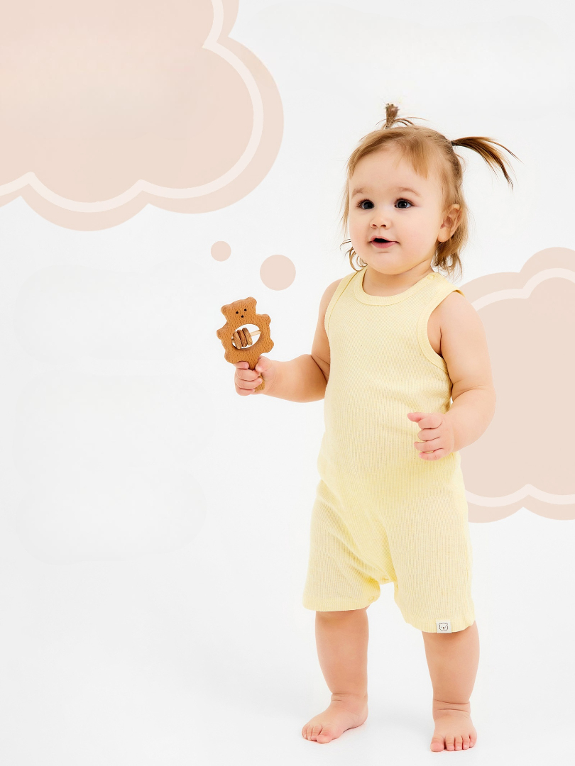 Изображение товара Песочник Крошка Я Melange для малышей 62-68 см яркий желтый