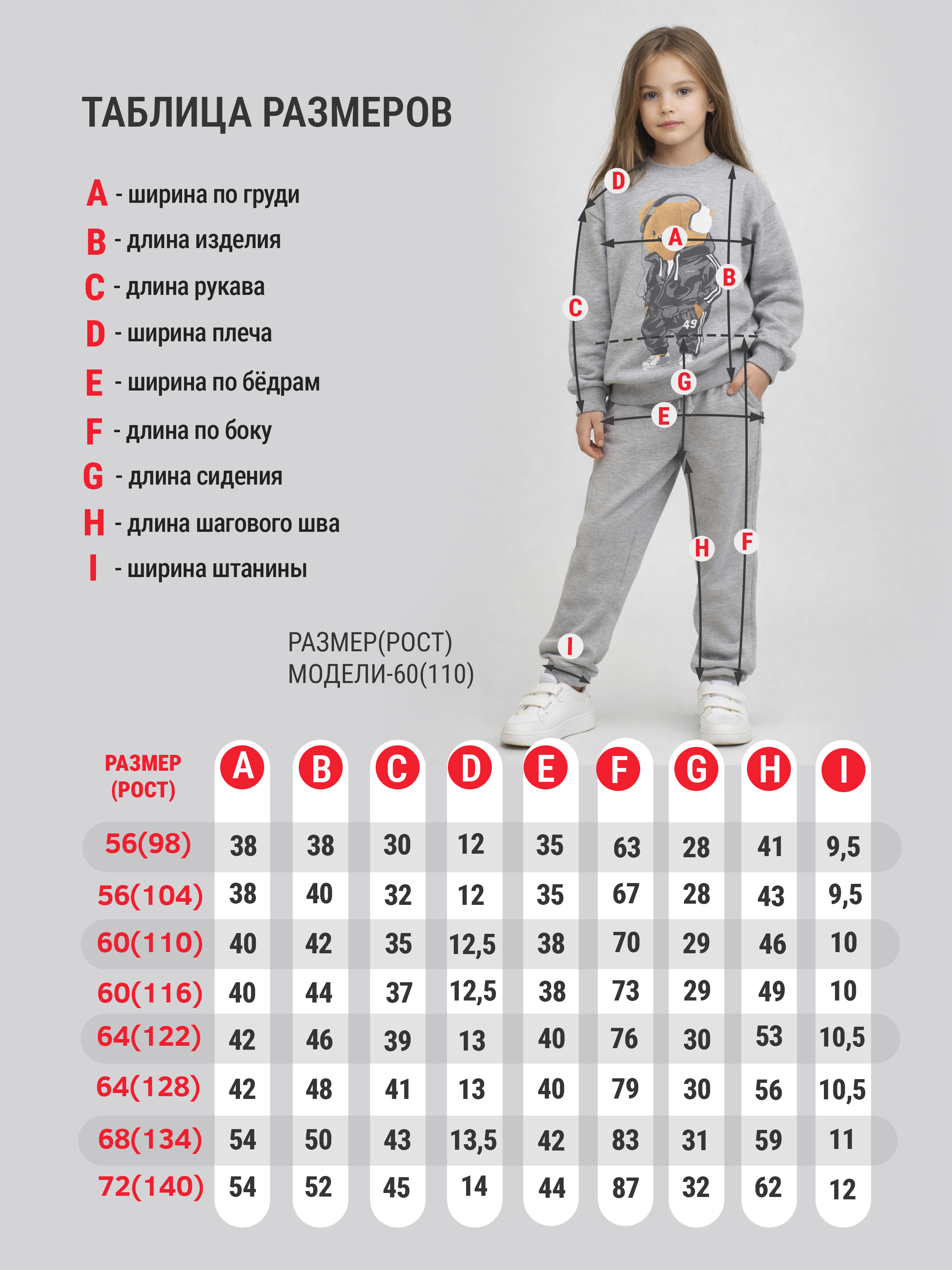 Свитшот и брюки Утенок 7045г меланж тедди наушники - фото 5