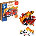 Пазл 1TOY Пожарная машина 15 деталей деревянный