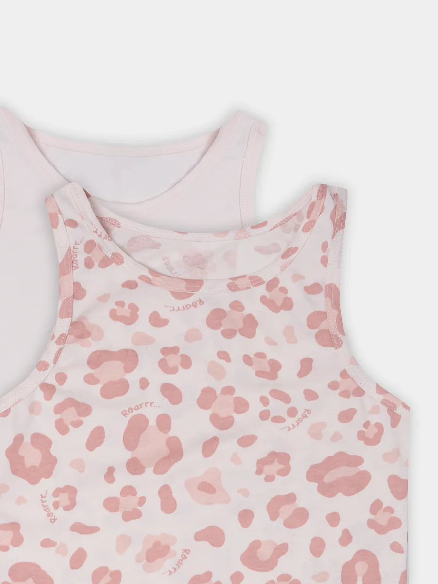 Майка 2 шт Mark Formelle (Марк Формэль) 427739-2/1/св.розовый +розовый леопард - фото 3