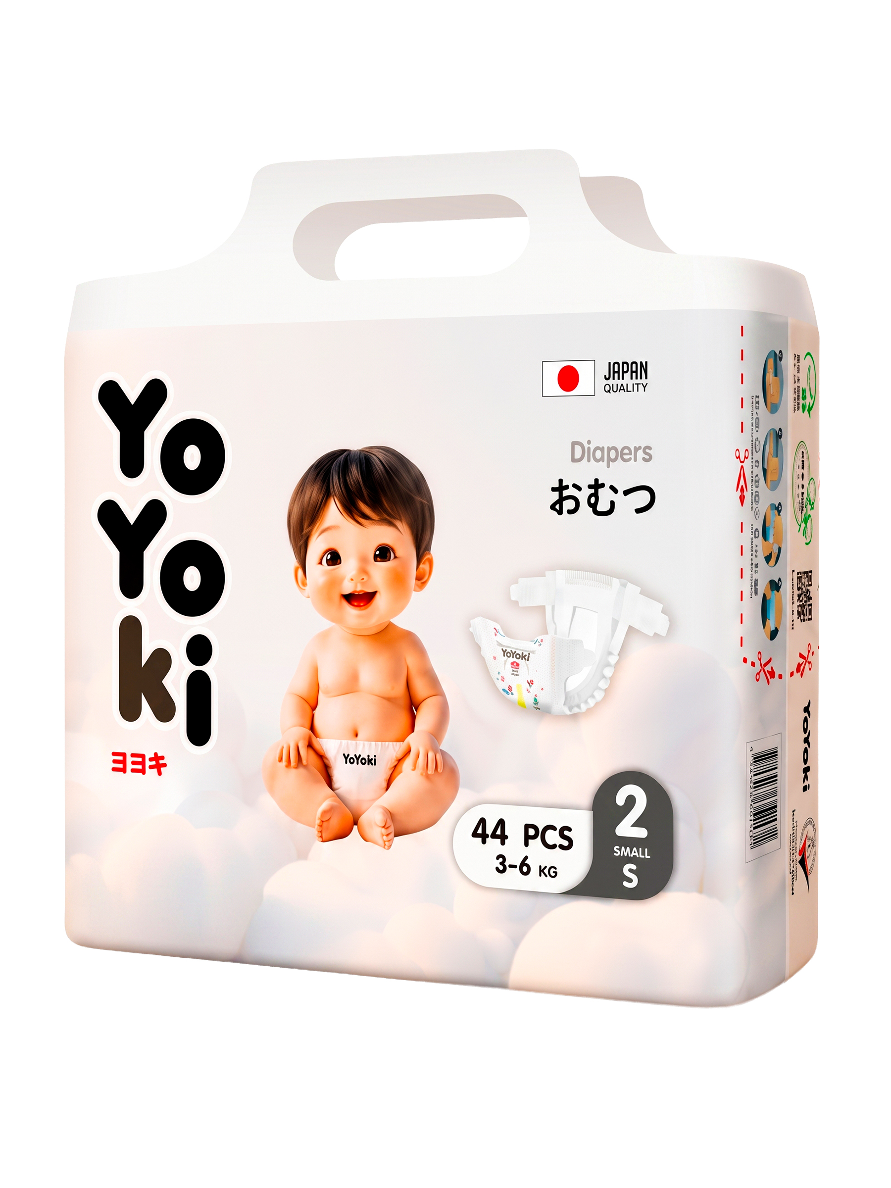 Подгузники Yoyoki 2 (3-6 кг.) 44 шт. - фото 1