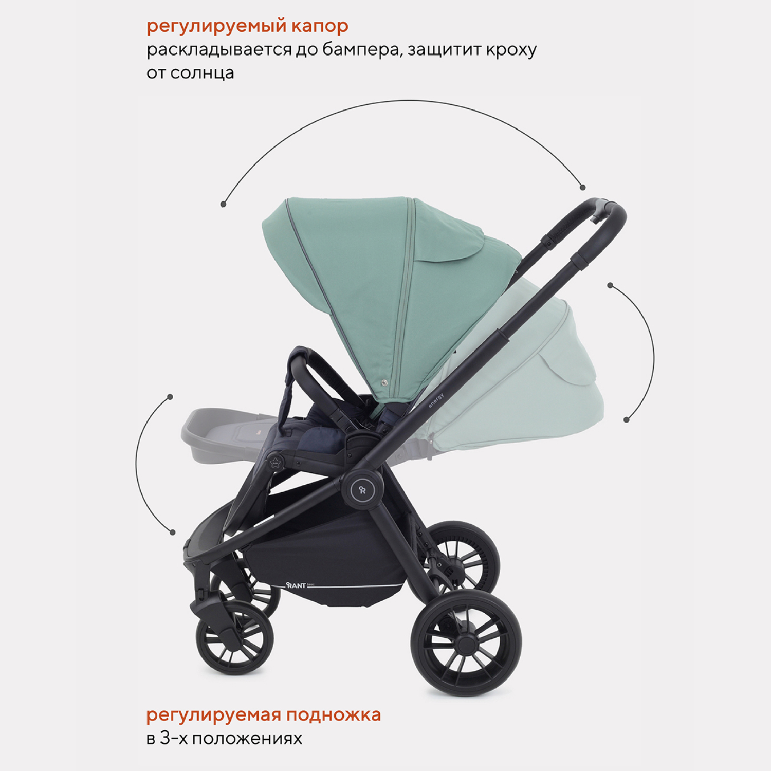 Коляска прогулочная Rant Basic Energy - фото 4