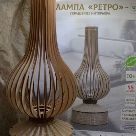 Конструктор TADIWOOD Лампа Ретро деревянный