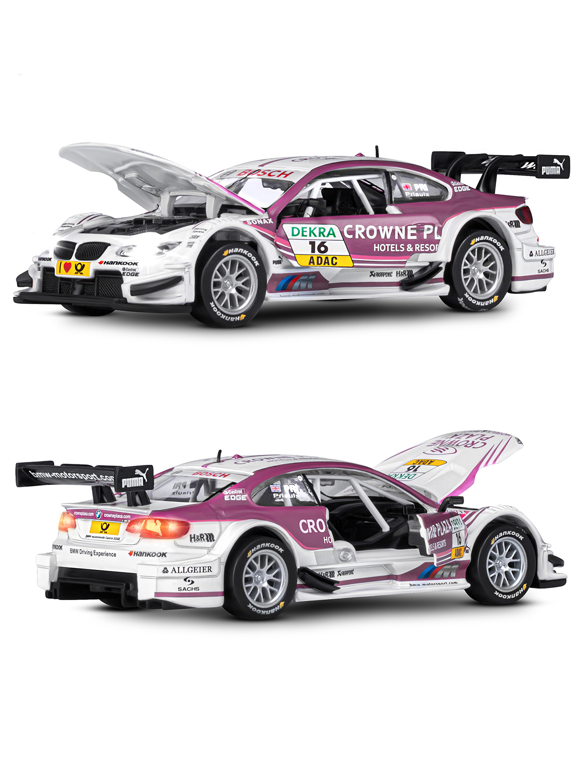 Автомобиль АВТОпанорама BMW M3 DTM 1:32 JB1251304 - фото 7