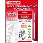 Карандаши чернографитные Пифагор 12 шт.