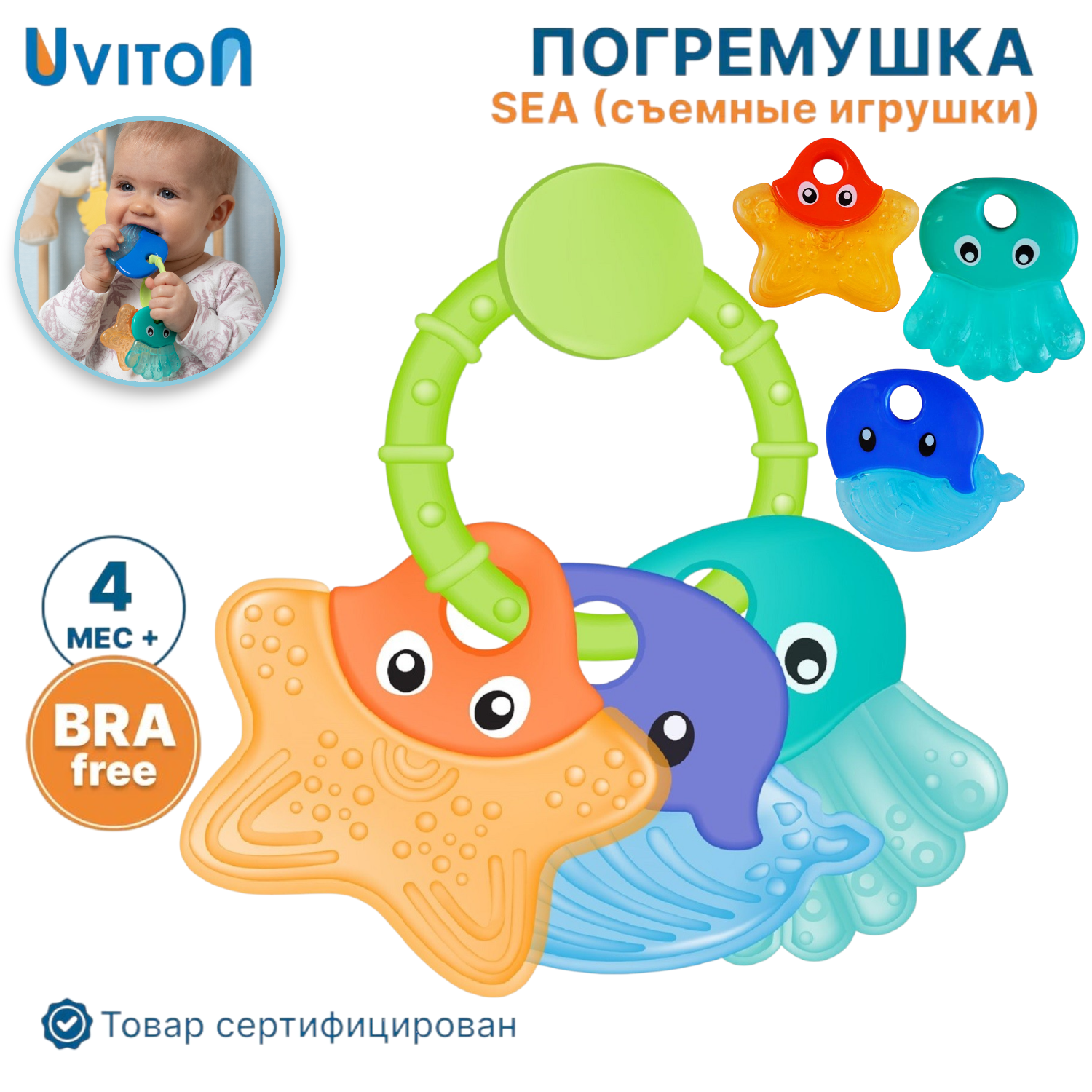 Прорезыватель Uviton 3шт/разноцветный - фото 6