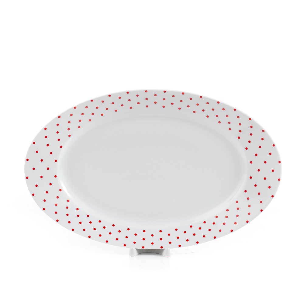 Сервиз столовый Zarin Porcelain Industries на 6 персон Italia F Spotty Red 28 предметов - фото 3