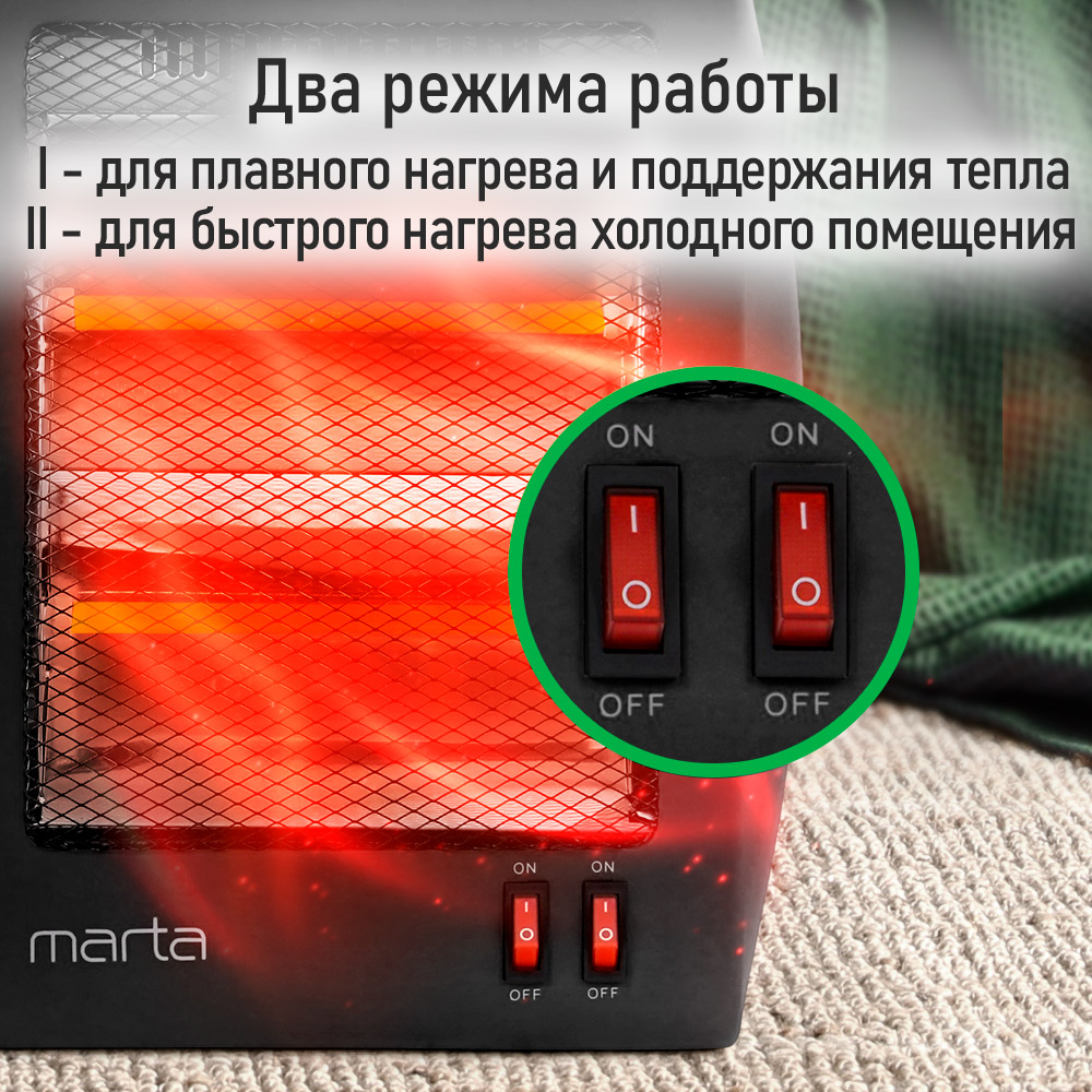 Обогреватель конвектор инфракрасный MARTA MT-IH2581A - фото 4