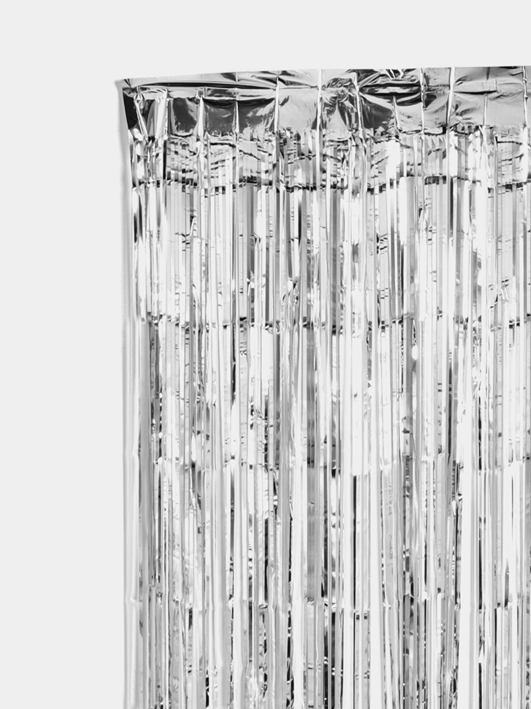 Дождик для фотозоны ZHIYU MENG серебристый 2х1м 4 штуки - фото 3