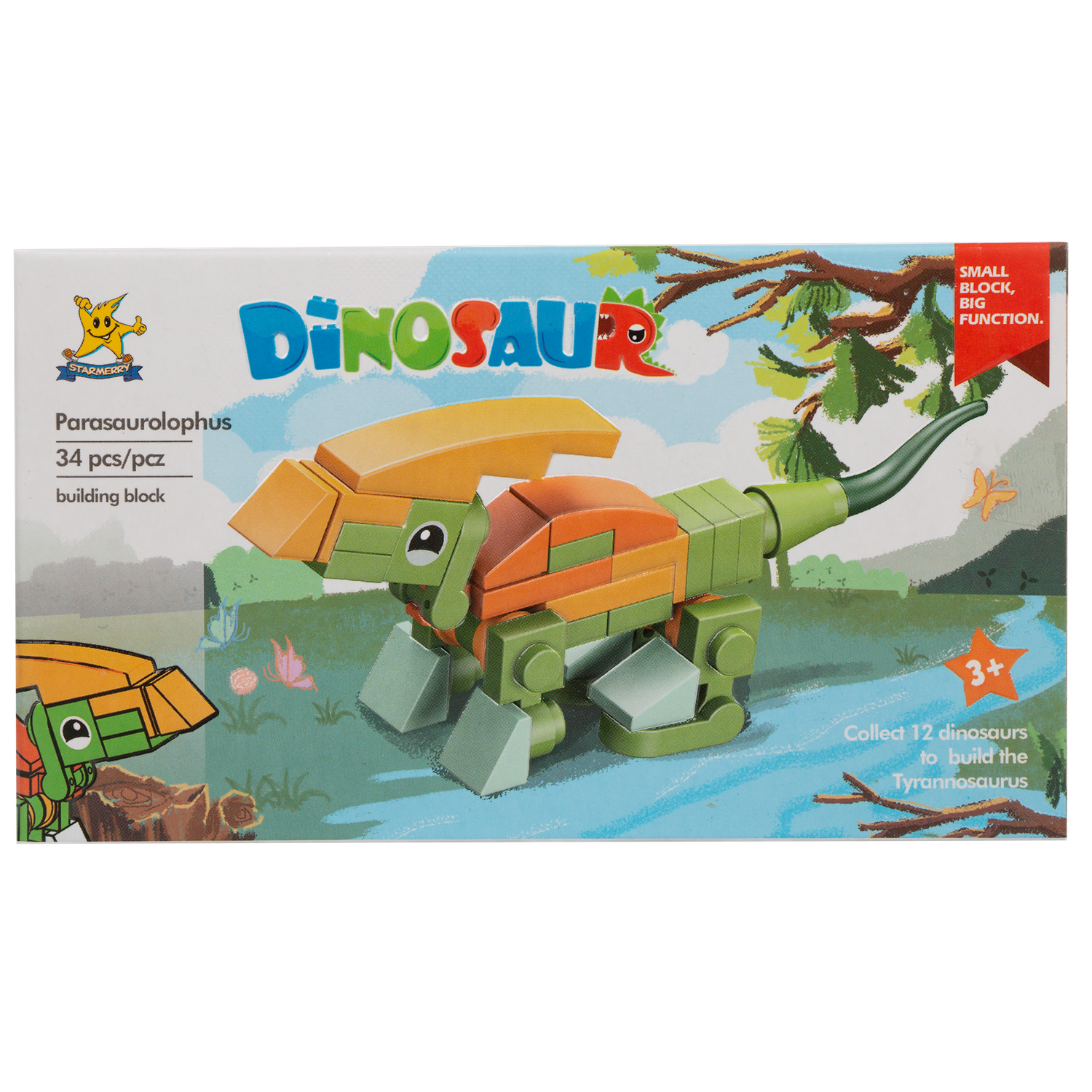 Конструктор KiddiePlay Фигурка динозавра блочный - фото 12