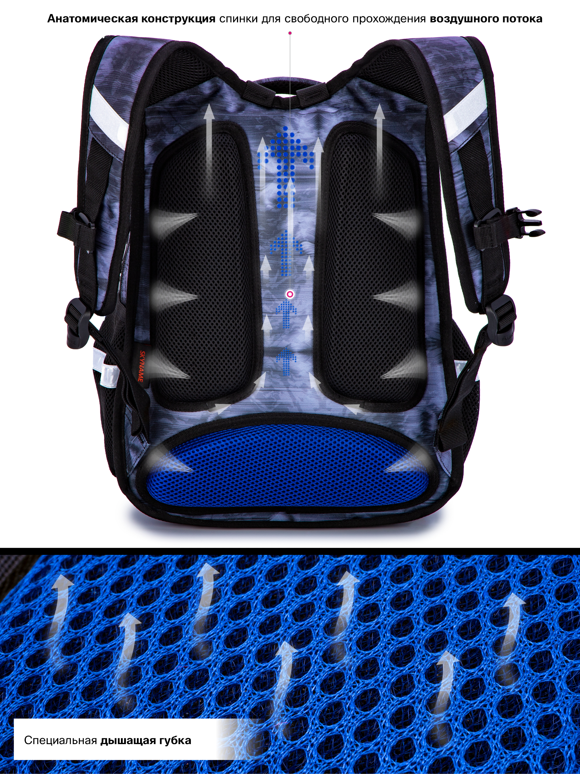 Рюкзак SkyName 1-4 класс, набор 4 в 1 - фото 9