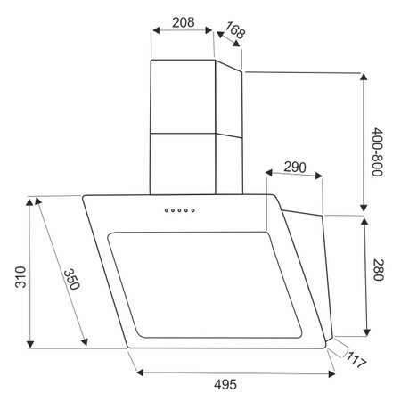 Вытяжка кухонная EXITEQ EX-1025 black