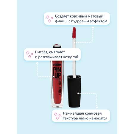 Блеск для губ Luxvisage Ultra matt матовый тон 29 red flower
