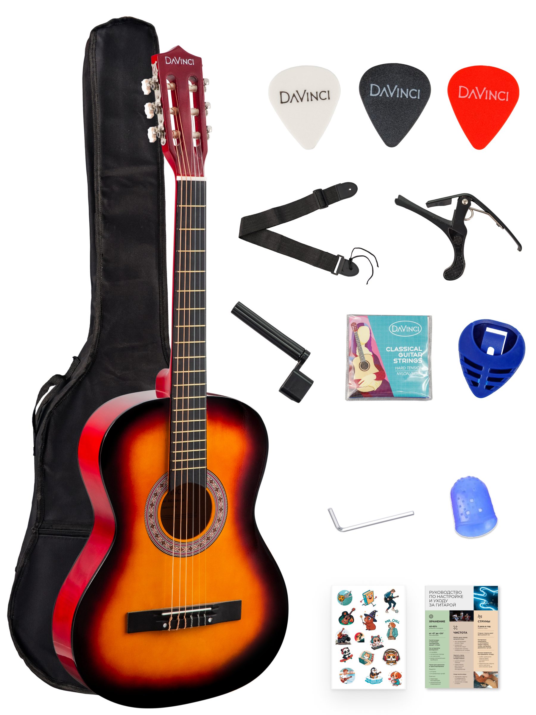 Игрушка музыкальная DaVinci DC-50A 12 SB PACK гитара - фото 10