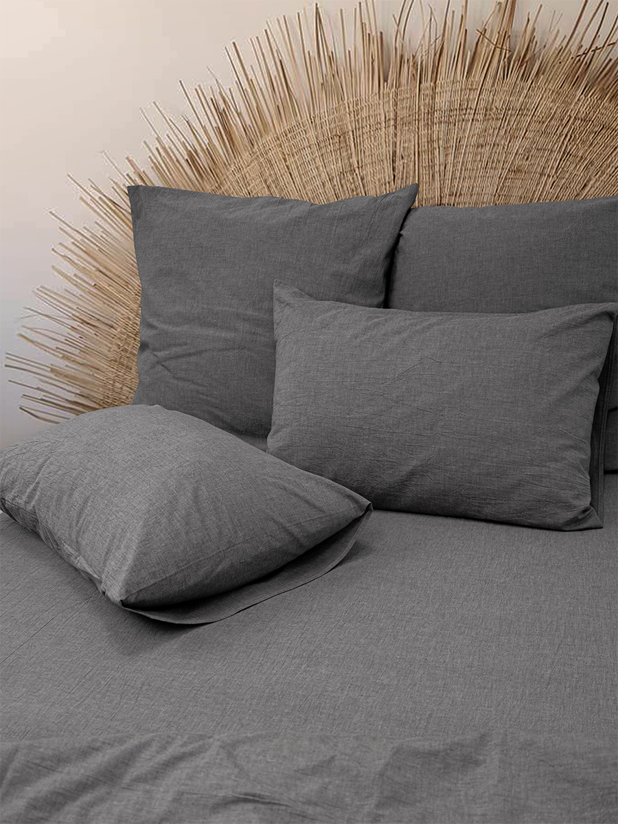 Комплект постельного белья BRAVO Organic графит 6 предм. - фото 4