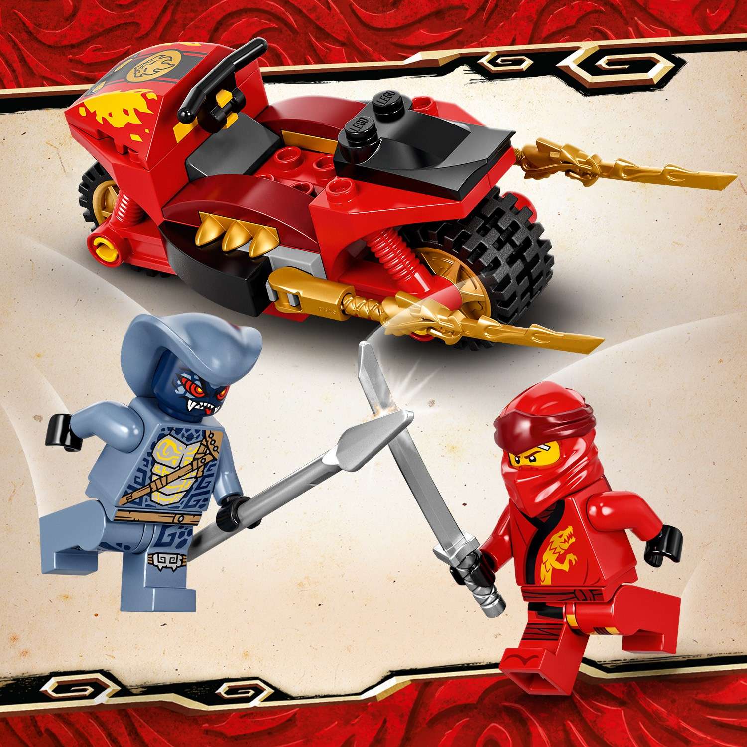 Конструктор LEGO NINJAGO Мотоцикл Кая блочный - фото 4