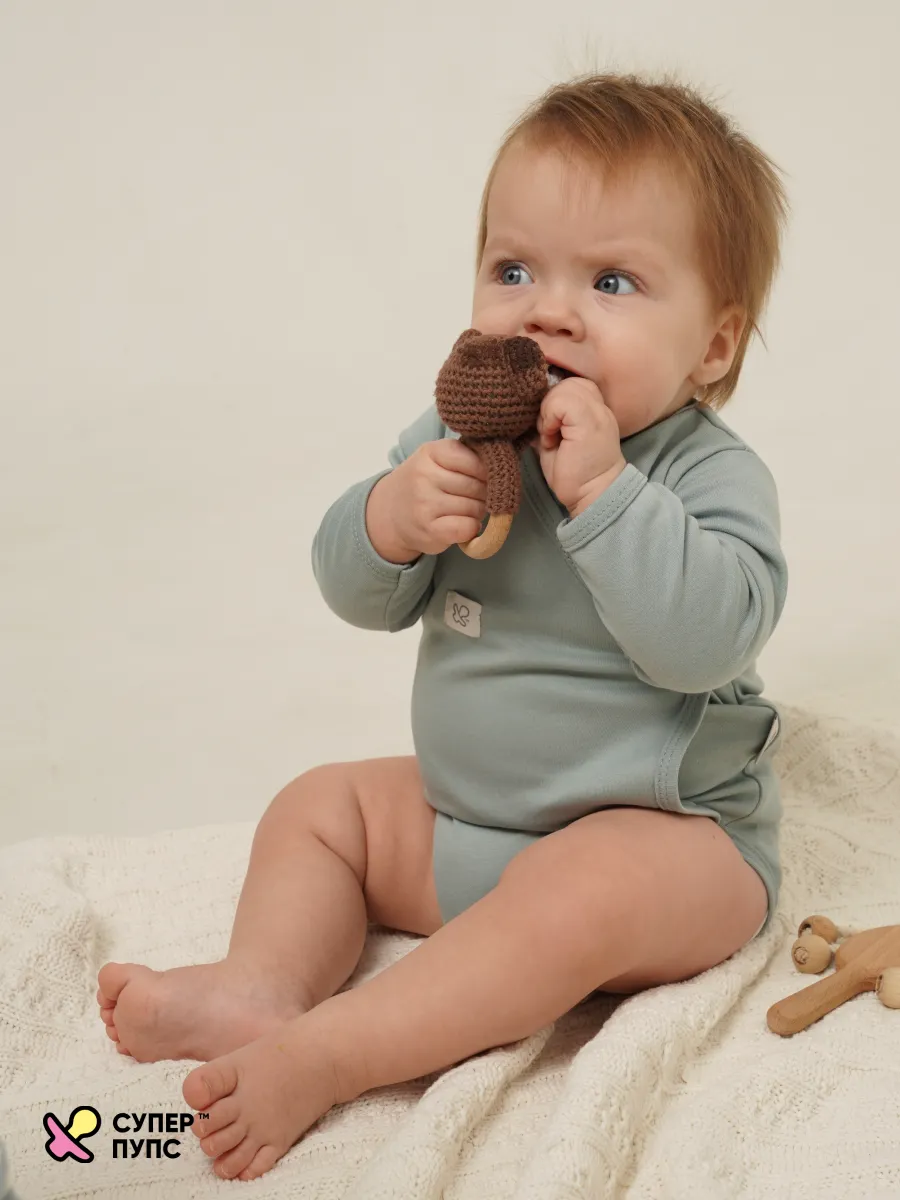 Боди 3 шт Супер Пупс нбр/3пр/бд/зап/полосатыединозавры - фото 11