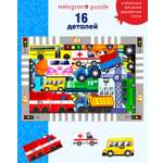 Пазл 1TOY Город машин деревянный