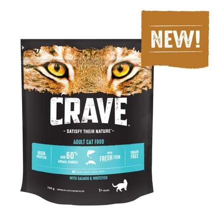 Корм для кошек Crave лосось-рыба 750г