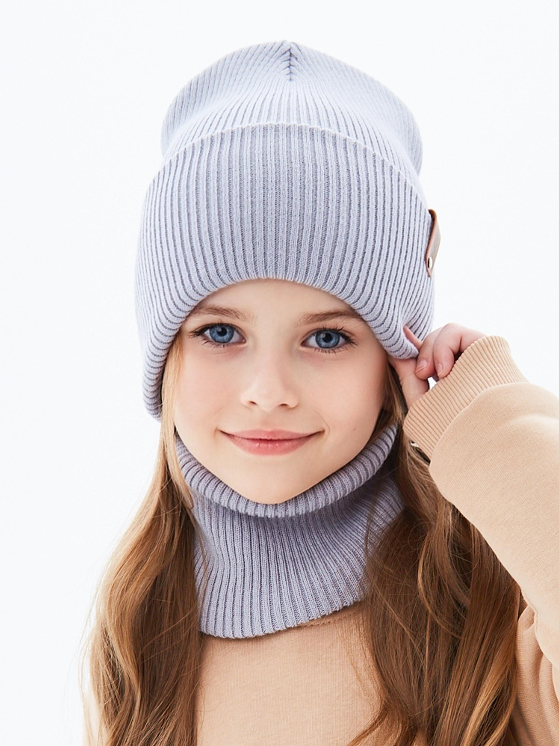 Шапка и снуд KUBRIO KU-H-52-lopata-LgreyG - фото 1