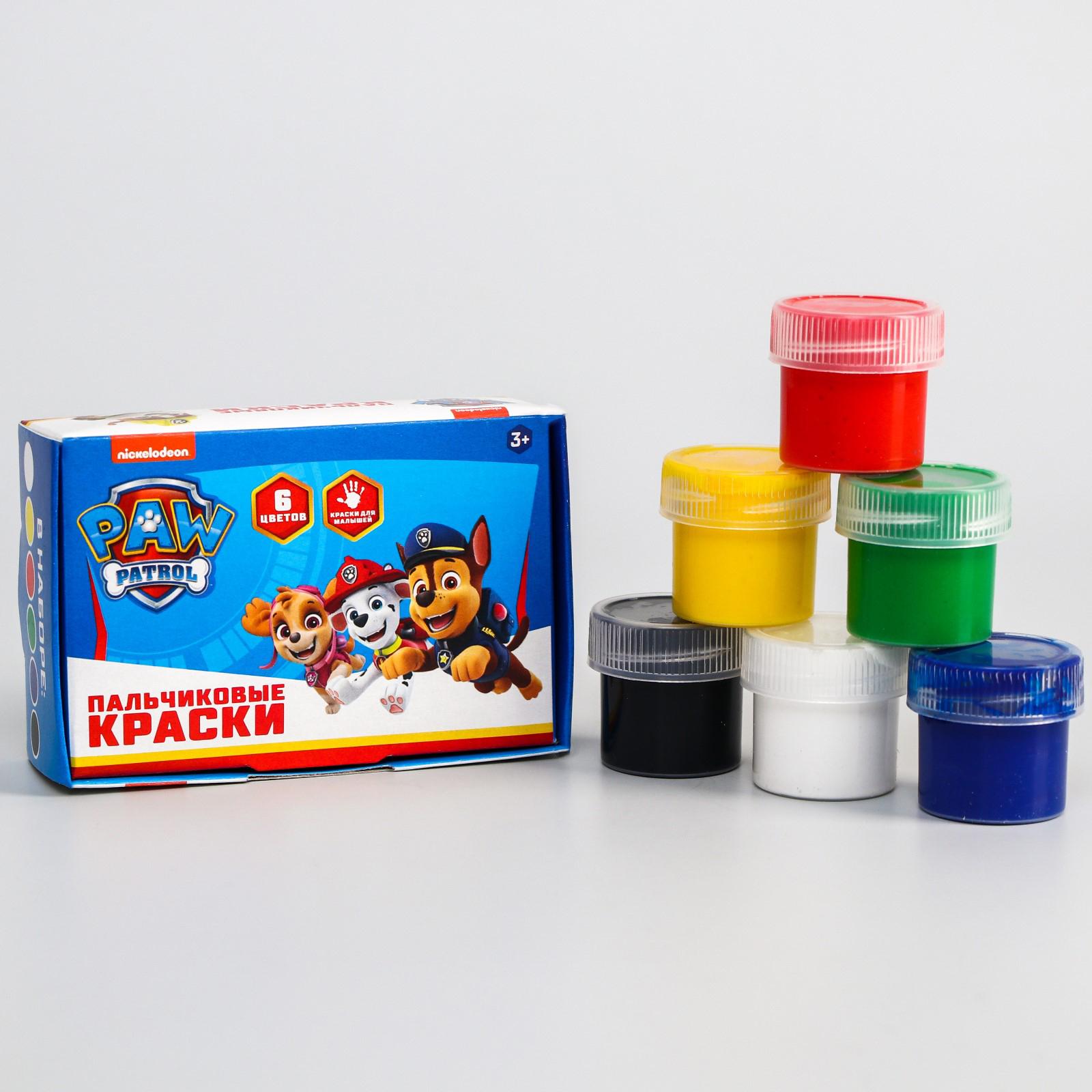 Краски пальчиковые Paw Patrol 6 цв. - фото 1