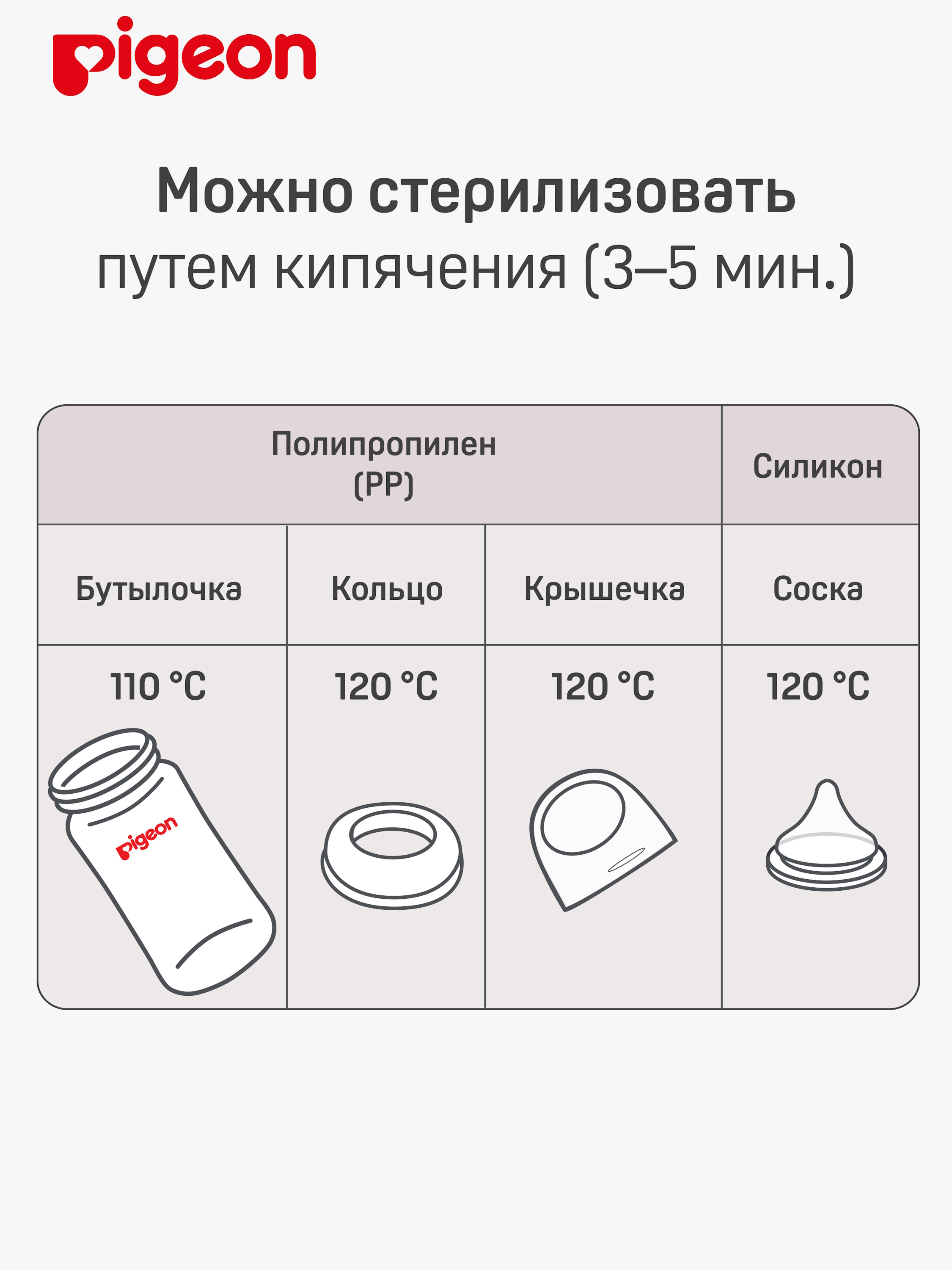 Бутылочка Pigeon 240 мл - фото 7